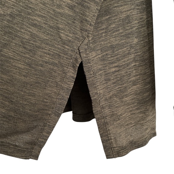 Matthildur Side Slit Variegated Tunic Top Green Brown Size L / XL - Picture 6 of 6